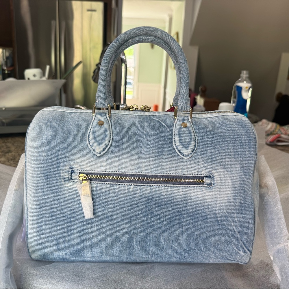 Coach Loved Denim Large Rowan Satchel AS SHOWN!! - Picture 5 of 10